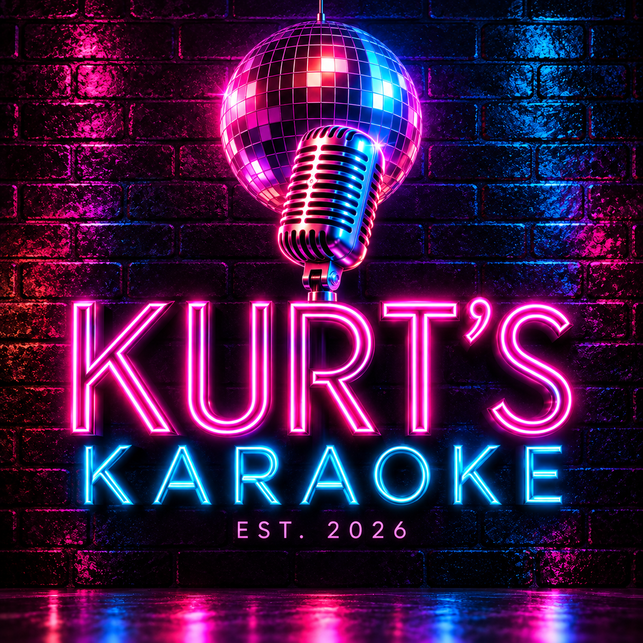 Kurt's Karaoke neon logo